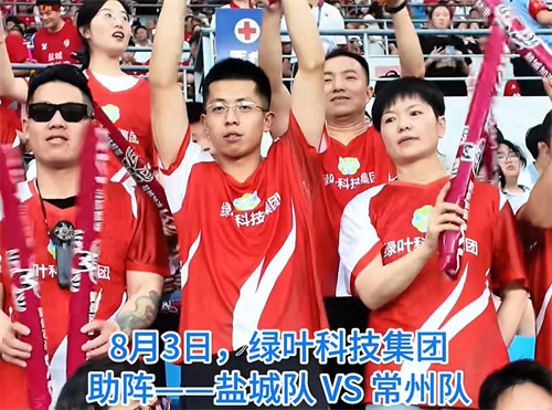 绿叶亮相“苏超”赛场